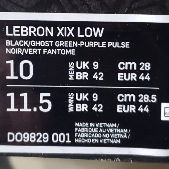 NEW Nike LeBron XIX Low 19 basketball shoes men's size 9.5, 10, 10.5 - Picture 10 of 10